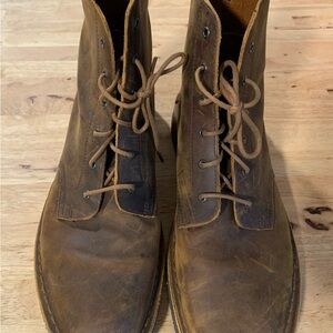 Men’s Clarks Brown Leather Lace Up Boots